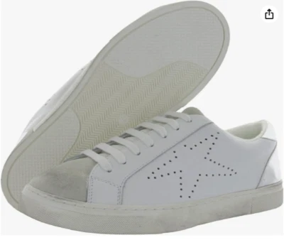 Steve Madden Mujer’s Rezume Zapatillas de Cuero Blanco con Espalda Plateada Talla 8.5 Nuevo con Caja Foto 1 de 4