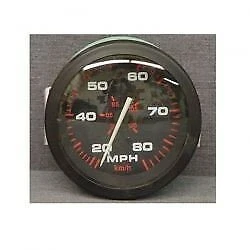 TELEFLEX 57899T AMEGA 80 MPH VELOCÍMETRO CALIBRE CARA NEGRA BARCO MARINO Foto 1 de 2