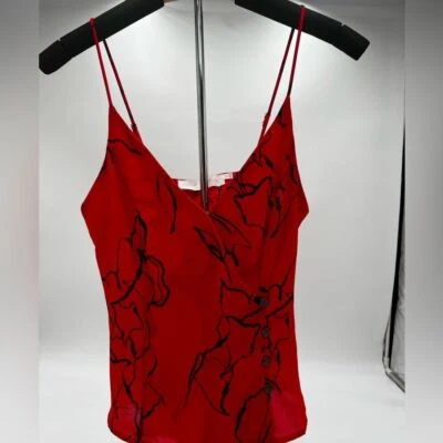 New ASTR the label red sketch floral size XS adjustable spaghetti strap tank - Image 1 of 4