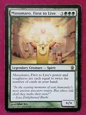 Magic The Gathering SAVIORS OF KAMIGAWA MASUMARO FIRST TO LIVE green card MTG