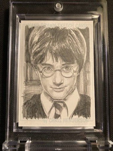 HARRY POTTER DANIEL RADCLIFFE SKETCH CARD BY ARTIST CHRIS HENDERSON 1/1 !!!