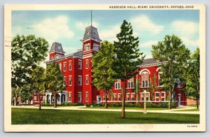 Postal Oxford, Ohio Harrison Hall, Universidad de Miami - Imagen 1 de 2
