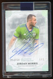 2022 MLS Topps Renaissance Jordan Morris On Card AUTO #1/1 SEATTLE USMNT USA - Picture 1 of 2