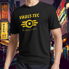 New Shirt Fallout 4 Vault-Tec Logo Men's Black T- Shirt Funny Size S to 5XL