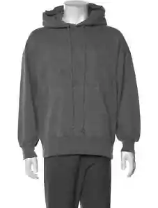CHRISTIAN DADA Gray Hoodie Sweater Oversized Cotton Floral Print 38 Fits S - Picture 1 of 3