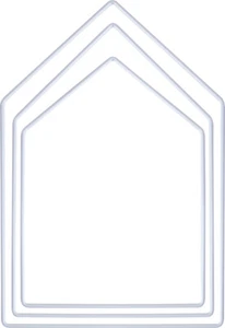 Anillo de metal "Casa", juego de 3, blanco - Imagen 1 de 2
