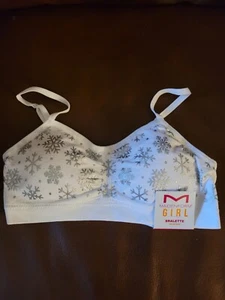Maidenform Girls Bralette Size M Style 4217 Silver Snowflake - Picture 1 of 1