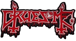 GRAUSIGER ROT-WEISS GEFORMTER LOGOSTICKEREI HINTEN AUFNÄHER - Bild 1 von 2
