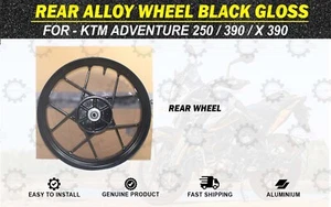 Llanta trasera de aleación brillante "Negro apto para KTM Adventure 250 / 390 / X 390" - Imagen 1 de 10