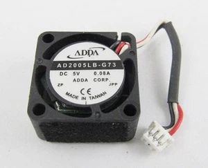 ADDA Dual Ball Bearing MINI DC Cooling Fan AD2005LB-G73 5V 0.08A 20x20x10mm C600 - Picture 1 of 3