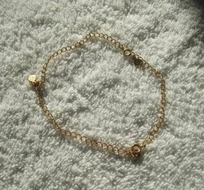 ТОНКИЙ Gorjana золотой тон цепочка браслет плюс 3» удлинитель - Изображение 1 из 4