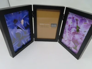 Black 4" x 6" 3 Opening Hinged Frame Simply Essentials™ by Studio Décor® - Picture 1 of 4
