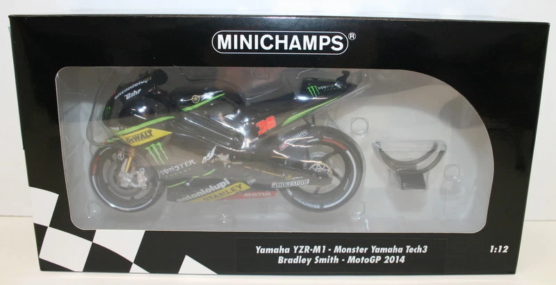 Minichamps 1/12 Scale -122 143038 Yamaha YZR-M1 Monster Tech3 Bradley Smith 2014 - Image 1 of 2