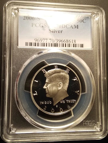 2006-S S50C SILVER KENNEDY HALF DOLLAR PCGS PR70DCAM LOW POP HIGHEST GRADES Cover