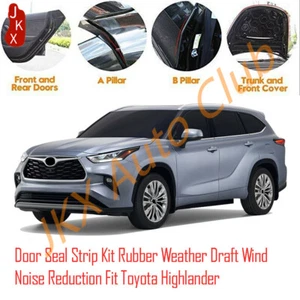Tira de sello de puerta goma a prueba de viento reducción de ruido c para Toyota Highlander - Imagen 1 de 12