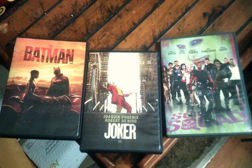 The Batman / Joker / Suicide Squad ~ 3-Film DC DVD Collection perfect - Image 1 of 1