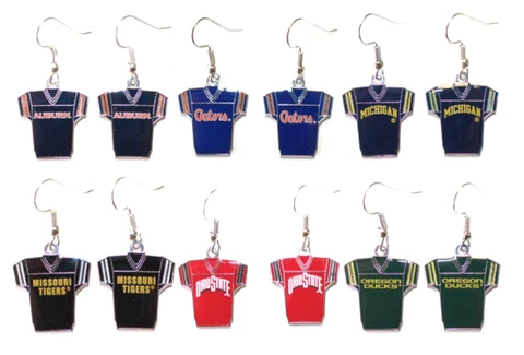 NCAA Jersey Earrings - Pick Your Team Cover