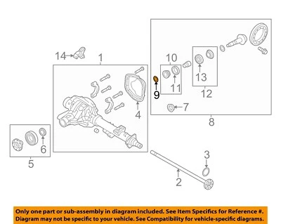 Carcasa de eje de suspensión trasera Ford OEM 11-16 F-250 Super Duty BC3Z4670A Foto 1 de 2