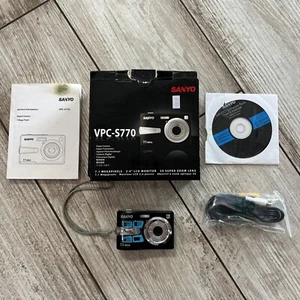 Sanyo Xacti VPC-S770BK 7.1MP Digital Camera - Black Sold As Is Parts Only - Picture 1 of 13