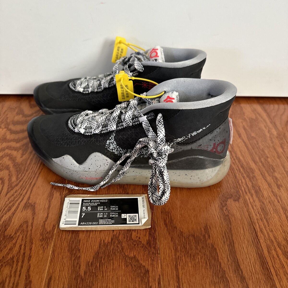 Nike Zoom KD 12 Black Cement for Sale | Authenticity Nike Zoom KD 12 Black Cement for Sale | Authenticity