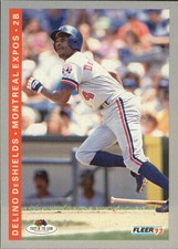 1993 Fleer Fruit of the Loom Montreal Expos Baseball Card #15 Delino DeShields