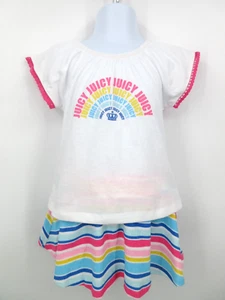 JUICY BY JUICY COUTURE SKORT SET Infant Girl 18 Months Knit Top Terry Skort - Picture 1 of 9