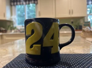 NASCAR Jeff Gordon #24 XPRES 3D Blue Yellow Coffee Cup Mug Embossed Signed - Picture 1 of 11