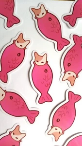 Cute Original Cat Stickers -Variety Sticker pack-orange, black cats, vinyl decal - Picture 1 of 8