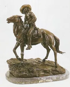 Scout Medium Bronze Sculpture Inspired by Frederic Remington by FR Bronze - Picture 1 of 1