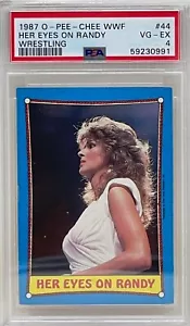 MISS ELIZABETH 1987 O-PEE-CHEE Her Eyes on Randy WWF Wrestling Rookie CARD #44 - Picture 1 of 2