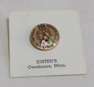 BL F&E 10 Jahre Pin | *auf Karte* Brotherhood of Locomotive Firemen Enginemen BofL - Bild 1 von 3