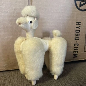Vintage Retro 1950s Plush Stuffed Poodle Dog Animal Toy Doll wool mohair - Picture 1 of 24