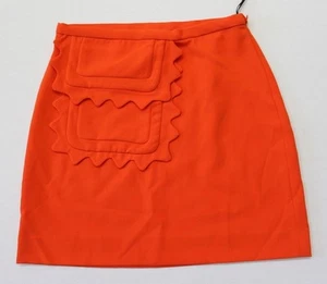Minifalda Victoria Beckham X Target sarga ribete vieira bolsillo talla XS naranja - Imagen 1 de 6