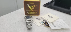 Fossil Watch Big Tic Silver Surfing Animation JR8286 Mens Steel Metal Box Papers - Picture 1 of 16