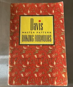 VINTAGE 1940 "DAVIS MASTER PATTERN BAKING FORMULAS" 80 PAGES - Imagen 1 de 5