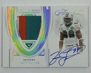 2022 Panini Flawless Distinguished Patch Auto Silver #DPA-JT Jason Taylor /20 - Bild 1 von 2