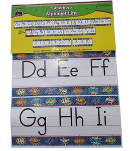 Teacher Created Resources Superhero Alphabet Line 14 PCs Letters And Numbers - Picture 1 of 5