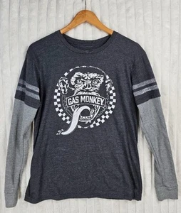 Gas Monkey Garage Long Sleeve Grey Graphic T-Shirt Size Small - Picture 1 of 5
