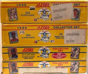 1990 Score Baseball Factory Sealed Complete Set 1-704 Lot of 4 Bo Jackson - Picture 1 of 3