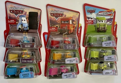 Disney Pixar 9x Cars Piston Cup Pitty Crew Lot ROR WOC NIP Vitoline Tank Coat - Image 1 of 4