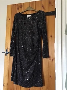 Wallis Knee Length Sparkly Dress Size 14 - Picture 1 of 4