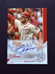 2017 Topps Update Salute Walk-Off Autograph Auto #SA-BHR Bryce Harper /5 - Picture 1 of 2