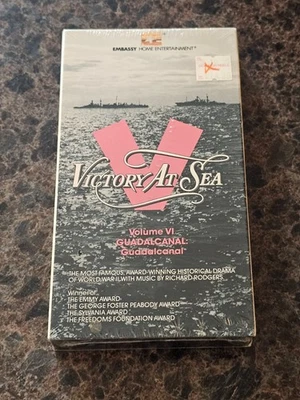 BRAND NEW Victory At Sea Vol 6 Guadalcanal (VHS; 1984) RARE Sealed OOP Watermark - Image 1 of 4
