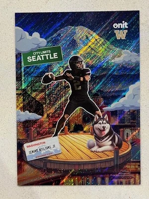 DEMOND WILLIAMS JR. 2025 ONIT Washington Huskies noche CITY LIMITS sp #CL-6 Foto 1 de 4