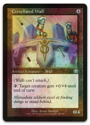 Crenellated Wall #290 (Foil) (LP) Mercadian Masques MMQ Magic MTG - Image 1 of 2