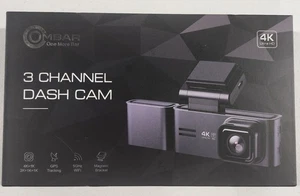 Cámara de tablero delantera y trasera Ombar M571 negra 3 canales 4K Ultra-HD 1080P 5Ghz Wi-Fi - Imagen 1 de 10