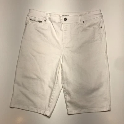 Pantalones Cortos Denim International Concepts Talla 10 Calce Bermuda Jean Ajuste Natural Algodón Foto 1 de 4