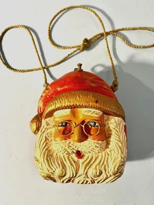 Vintage Timmy Woods of Beverly Hills Santa Clause Wood Cross Body Purse Handbag - Picture 1 of 11