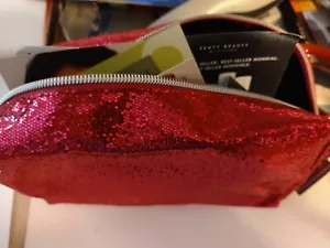Ulta Dark Pink Glitter Cosmetics Bag Brand New With Tags and 13 Samples! - Picture 1 of 8