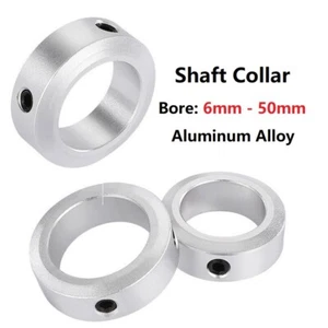 Solid Shaft Collar With Grub Screw Aluminum Alloy Clamp Collars ( 6mm - 50mm ) - Picture 1 of 7
